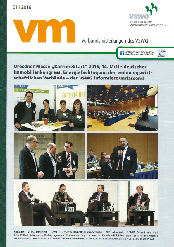 Cover vm Verbandsmitteilungen des VSWG, Ausgabe 1/2016